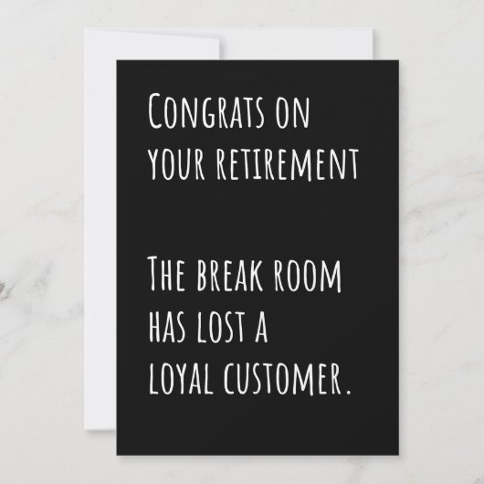 Funny Retirement Sarcastic Congratulations Card Dankeskarte (Vorderseite)