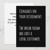 Funny Retirement Sarcastic Congratulations Card Dankeskarte (Vorne/Hinten)