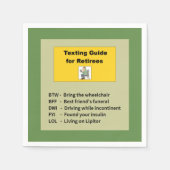 Funny Retirement Serviette (Vorderseite)