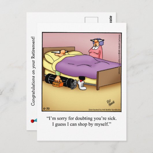 Funny Retirement Spaß Postcard "Spectickles" Postkarte (Vorne/Hinten)