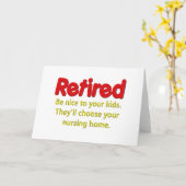 Funny Retirement Sprichwort Karte (Gelbe Blume)