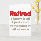 Funny Retirement Sprichwort Karte (Gelbe Blume)