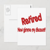 Funny Retirement Sprichwort Postkarte (Vorne/Hinten)