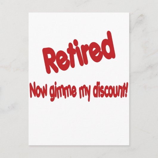Funny Retirement Sprichwort Postkarte (Vorderseite)