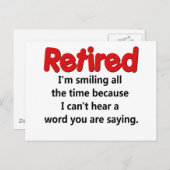 Funny Retirement Sprichwort Postkarte (Vorne/Hinten)