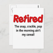 Funny Retirement Sprichwort Postkarte (Vorne/Hinten)