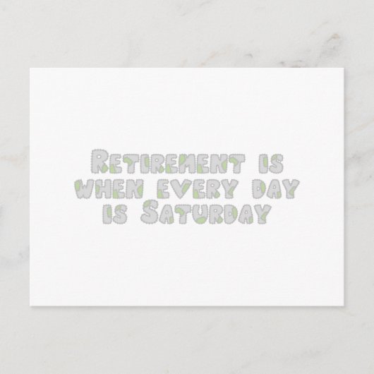 Funny Retirement Sprichwort Postkarte (Vorderseite)