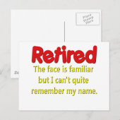 Funny Retirement Sprichwort Postkarte (Vorne/Hinten)