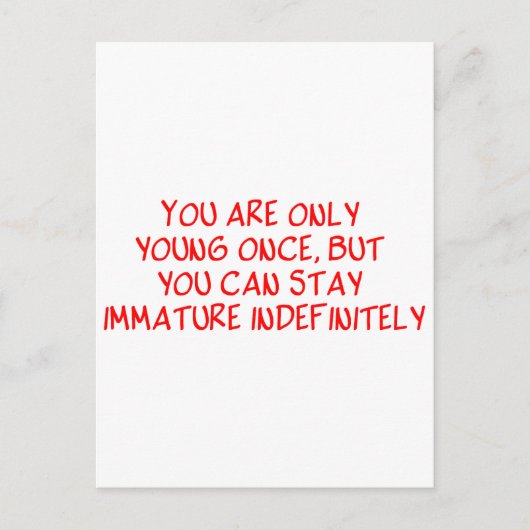 Funny Retirement Sprichwort Postkarte (Vorderseite)