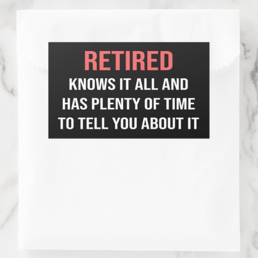 Funny Retirement Sticker (Tasche)