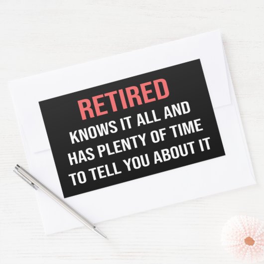 Funny Retirement Sticker (Umschlag)