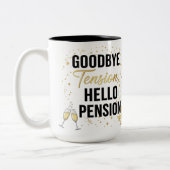 ☕ Funny Retirement Tasse | Auf Wiedersehen Tension (Links)