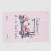 Funny Retirement This Is How I Roll Golf Cart Gift Golfhandtuch (Horizontal)