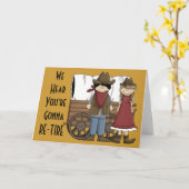 Funny Retirement Threads - Western Spaß Karte (Gelbe Blume)