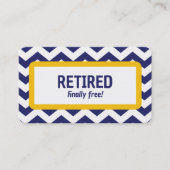 Funny Retirement Visitenkarte (Vorderseite)