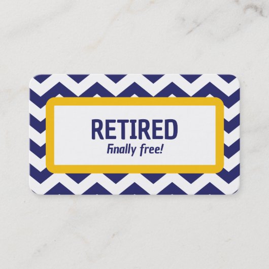 Funny Retirement Visitenkarte (Vorderseite)