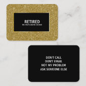 Funny Retirement Visitenkarte (Vorne/Hinten)