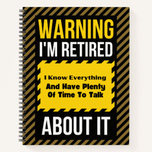 Funny Retirement Zitat Warnung Ich bin Rent-Retire Notizblock