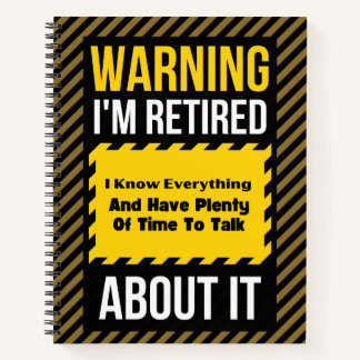 Funny Retirement Zitat Warnung Ich bin Rent-Retire Notizblock