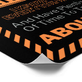 Funny Retirement Zitat Warnung Ich bin Rent-Retire Poster (Ecke)