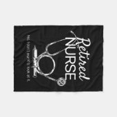 Funny Retiring Nurse Woll nicht zu sehen Pensionie Fleecedecke (Vorderseite (Horizontal))