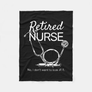 Funny Retiring Nurse Woll nicht zu sehen Pensionie Fleecedecke