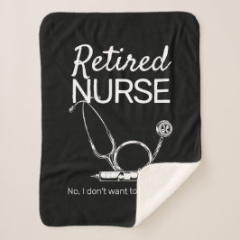 Funny Retiring Nurse Woll nicht zu sehen Pensionie Sherpadecke