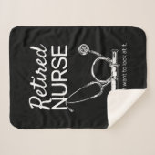 Funny Retiring Nurse Woll nicht zu sehen Pensionie Sherpadecke (Vorderseite (Horizontal))