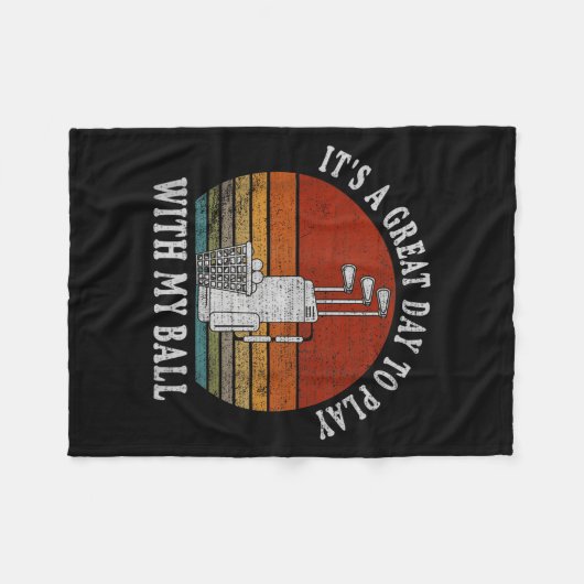 Funny Retre Golf Tee For Men Golf,funny Srt Father Fleecedecke (Vorderseite (Horizontal))