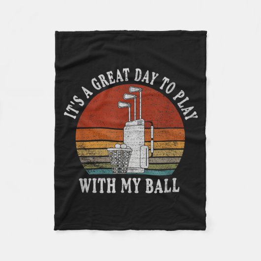 Funny Retre Golf Tee For Men Golf,funny Srt Father Fleecedecke (Vorderseite)