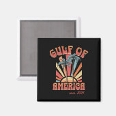Funny Retro 2025 Grunge Design, Golf von US Amerik Magnet (Vorderseite/Rückseite)