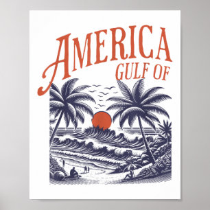 Funny Retro 2025 Grunge Design, Golf von US Amerik Poster