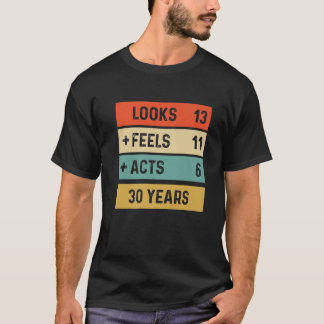 Funny Retro 30. Geburtstag 30 Jahre alt Geboren im T-Shirt