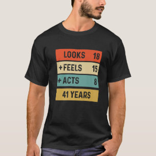 Funny Retro 41. Geburtstag 41 Jahre alt Geboren 19 T-Shirt