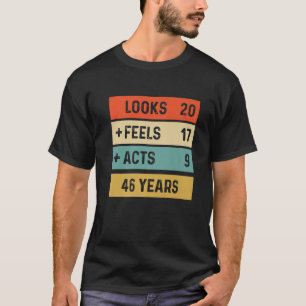 Funny Retro 46. Geburtstag 46 Jahre alt Geboren 19 T-Shirt