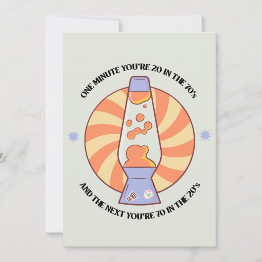 Funny Retro 70er Feiertagskarte (Vorderseite)