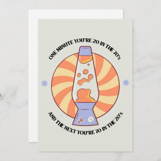 Funny Retro 70er Feiertagskarte