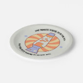 Funny Retro 70er Pappteller (Schrägansicht)