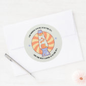 Funny Retro 70er Runder Aufkleber (Umschlag)