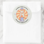 Funny Retro 70er Runder Aufkleber (Tasche)