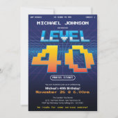 Funny Retro 80er 40. Geburtstag Party Einladung (Vorderseite)