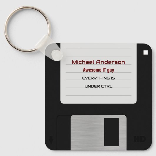Funny Retro 80er Computer Floppy Disk Schlüsselanh Schlüsselanhänger (Vorderseite)