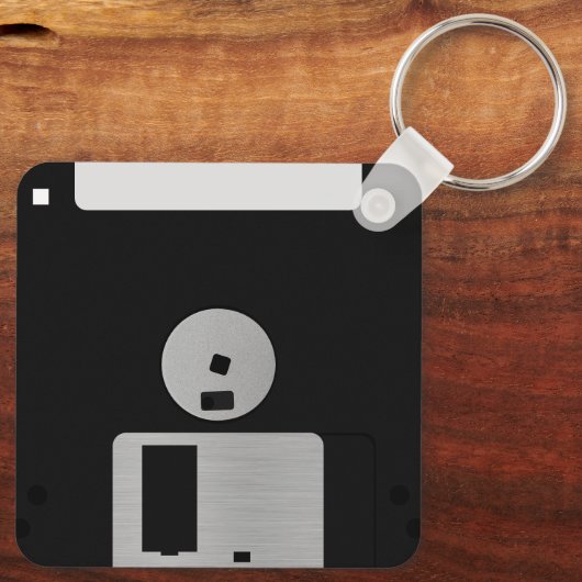 Funny Retro 80er Computer Floppy Disk Schlüsselanh Schlüsselanhänger (Rückseite)