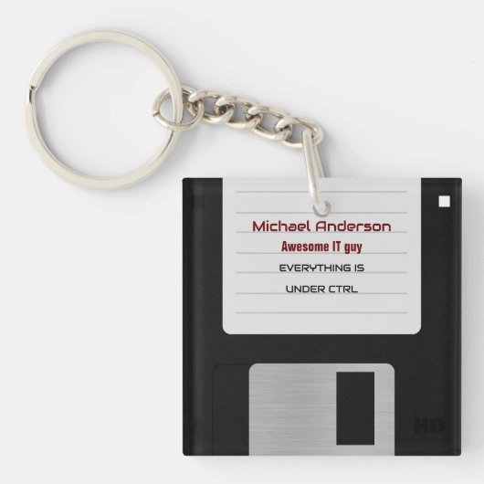 Funny Retro 80er Computer Floppy Disk Schlüsselanh Schlüsselanhänger (Vorderseite)