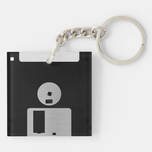 Funny Retro 80er Computer Floppy Disk Schlüsselanh Schlüsselanhänger (Rückseite)