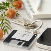 Funny Retro 80er Computerdiskette Schlüsselanhänger (Vorderseite rechts)