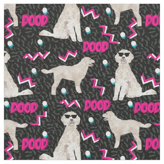 Funny Retro 80er Goldendoodle Doodle Stoff (Nahaufnahme)