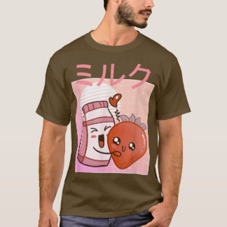 Funny Retro 90er japanische Kawaii Strawberry Milk T-Shirt