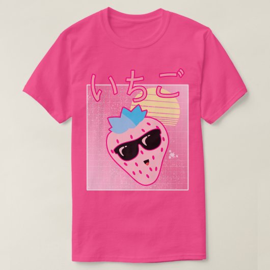 Funny Retro 90s Japanese Kawaii Strawberry Retro A T-Shirt (Design vorne)