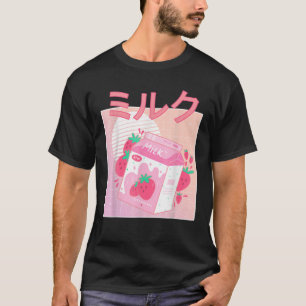 Funny Retro 90S Japanisch Kawaii Strawberry Milk T-Shirt